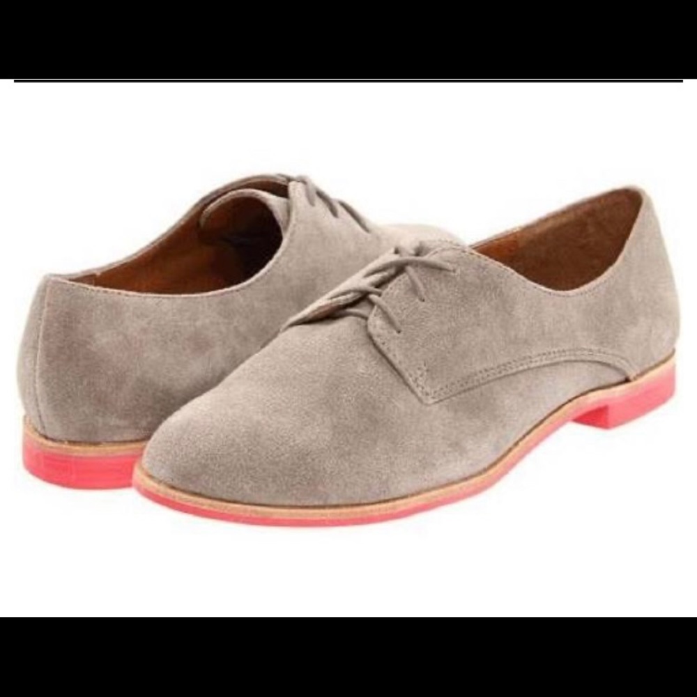 DV By Dolce Vita Gray MiniTaupe Suede Oxford Flats